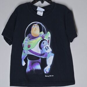 Vintage TOY STORY Buzz Lightyear Disney World On Ice Graphic T-Shirt 6/8 M